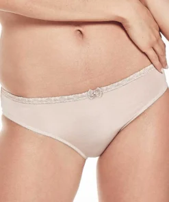 Culotte microfibra brillosa con puntilla