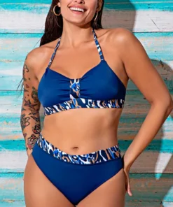 bikini combinada estampada
