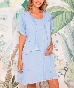conjunto maternal en modal c/puntilla
