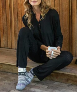 PIJAMA M/L MORLEY C/BOTONES BOLSILLOS