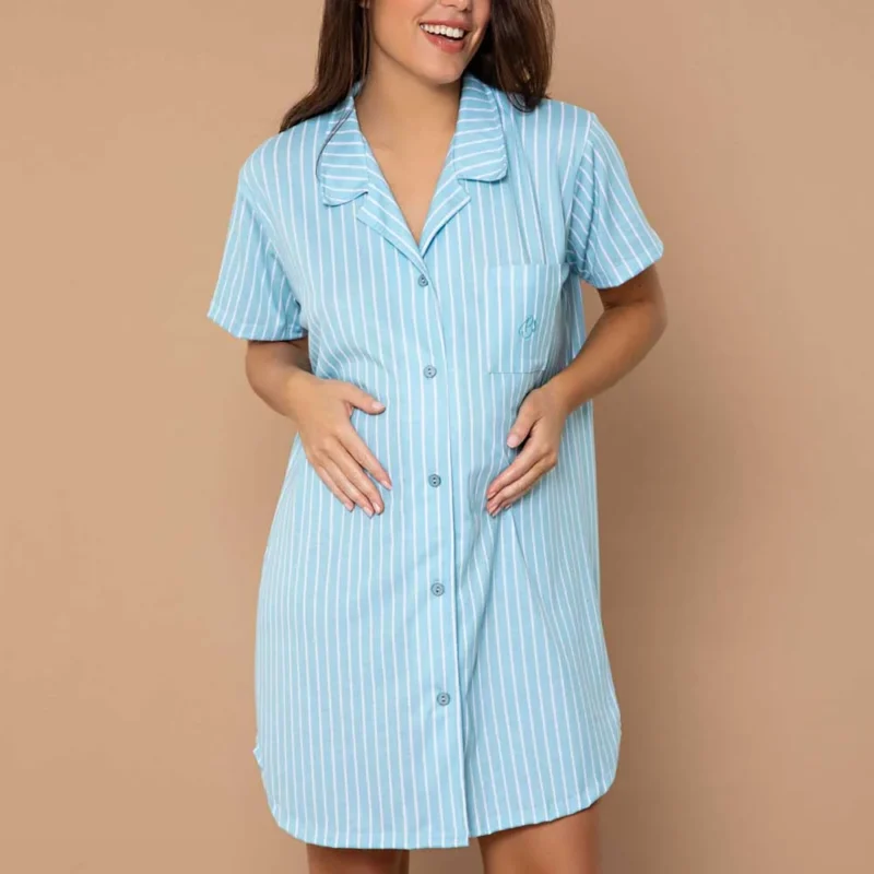 CAMISA MATERNAL M/L 5-6-7 ABOTONADA RAYA