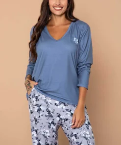 PIJAMA 5-6-7 M/L PANTALON ESTAMPADO