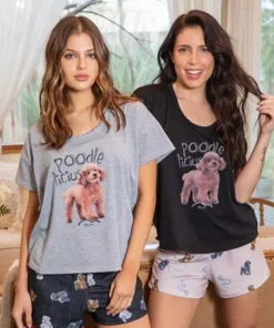pijama modal short estampado