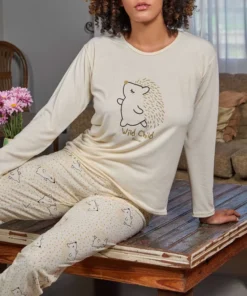 PIJAMA M/L MODAL PANT.ESTAMPAD