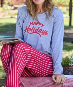 PIJAMA M/L MODAL PANT.RAYADO