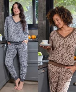 PIJAMA M/L MODAL ANIMAL PRINT