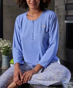 PIJAMA M/L MODAL PANTALON ESTAMPADO