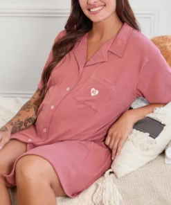 CAMISA MATERNAL MORLEY C/BORDADO