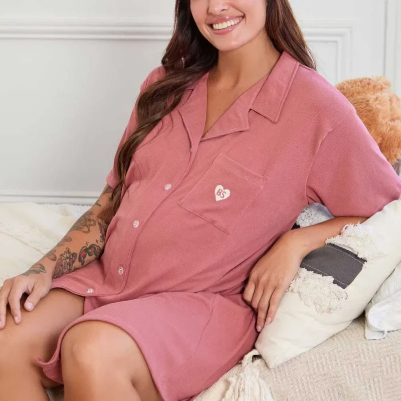 CAMISA MATERNAL MORLEY C/BORDADO
