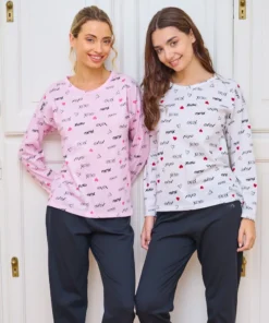 PIJAMA M/L PANTALON LISO