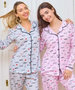 PIJAMA M/L abotonado estampado
