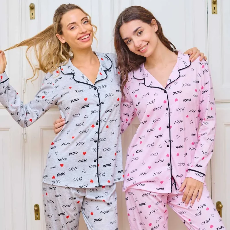 PIJAMA M/L abotonado estampado