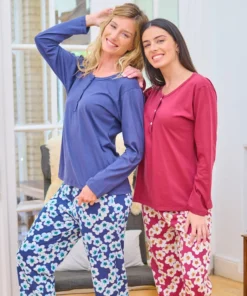 PIJAMA M/L LISO C/CARTERA