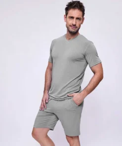 Alternative view of pijama m/corta c/v bambu/elastano