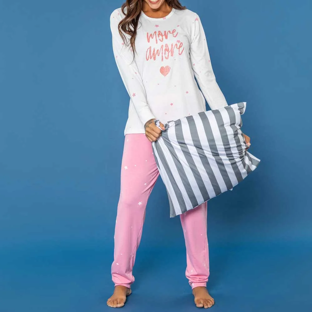 PIJAMA M/L 6-7 ESTAMPADO EN MODAL