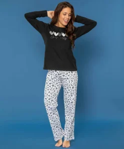 PIJAMA M/L 6-7 PANTALON ANIMAL PRINT