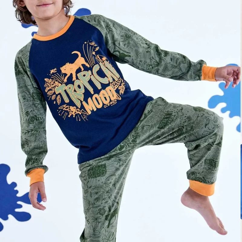pijama m/l estampa selva
