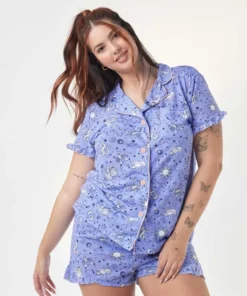 pijama abotonado estampado