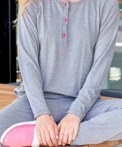 Alternative view of pijama m/l mini corazones