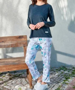 pijama m/l 5-6-7-8 estampa flores
