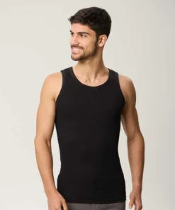 camiseta musculosa negro