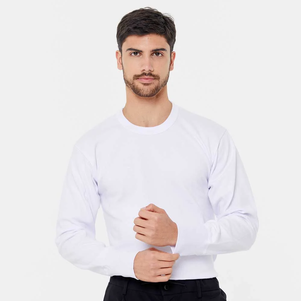 camiseta interlock m/largas c/redondo