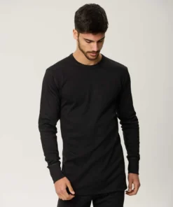 camiseta m/l termica negro cuello red