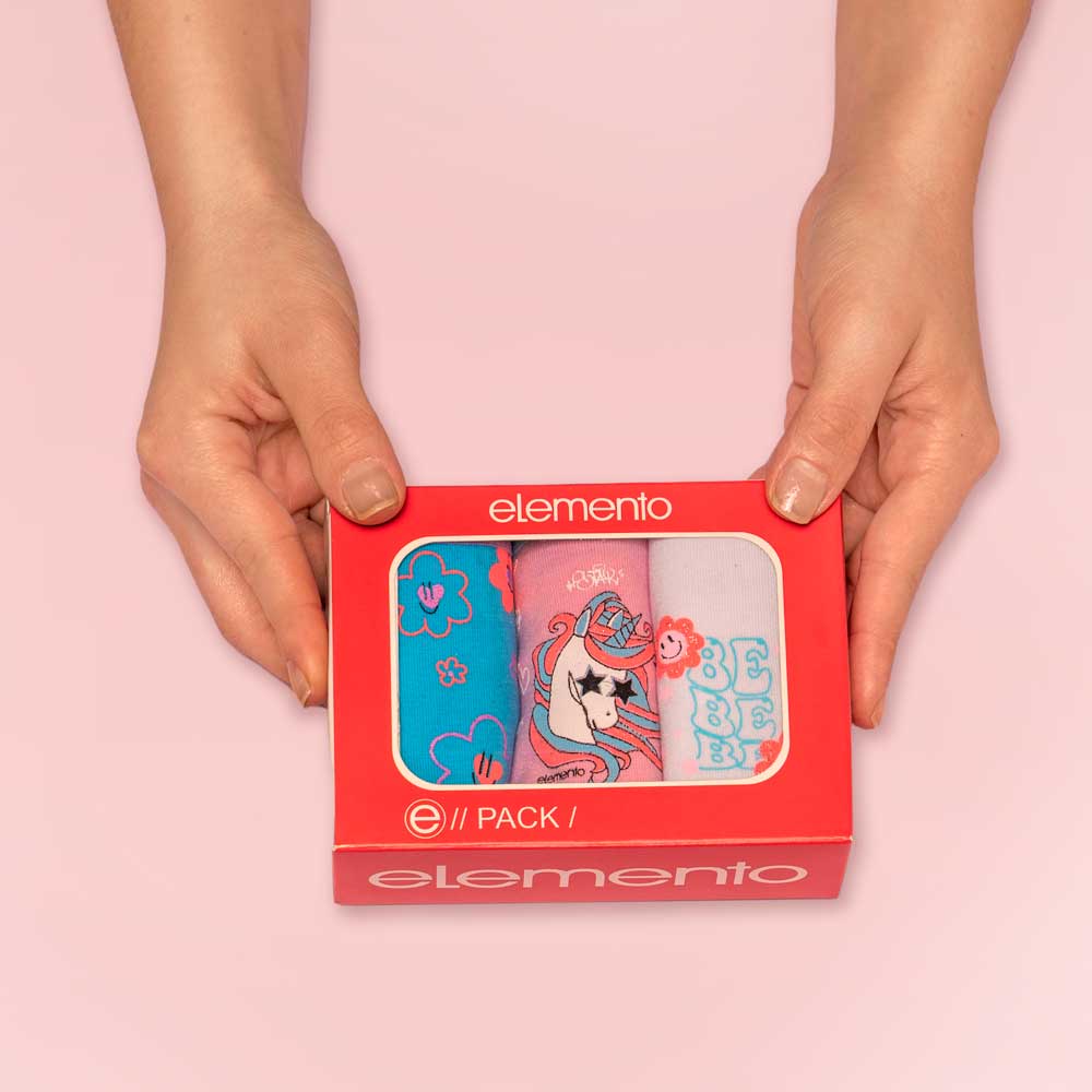 pack x3 bombacha niña