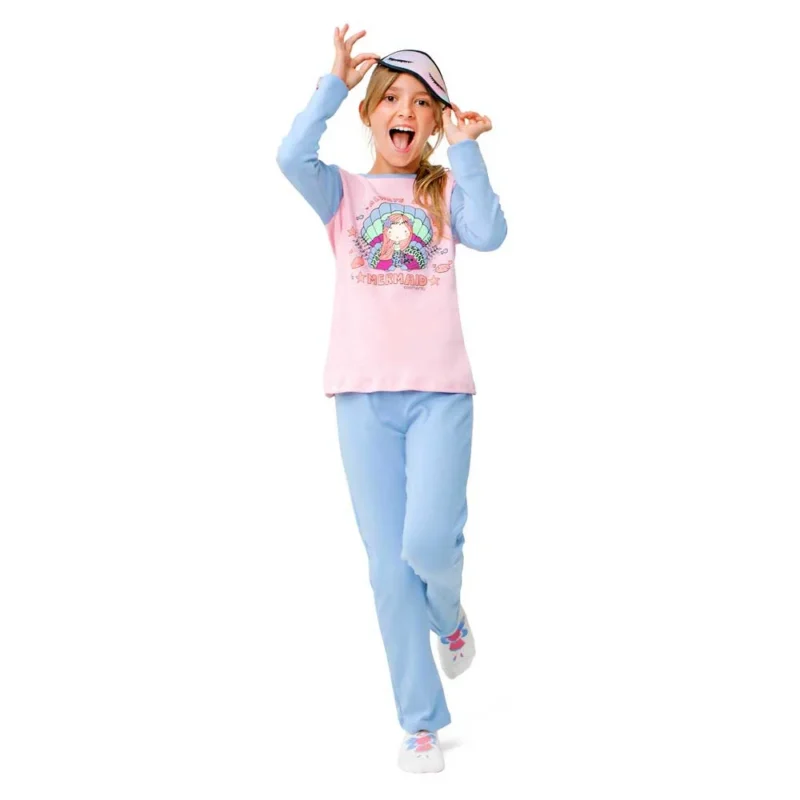 pijama m/l niña pantalon recto