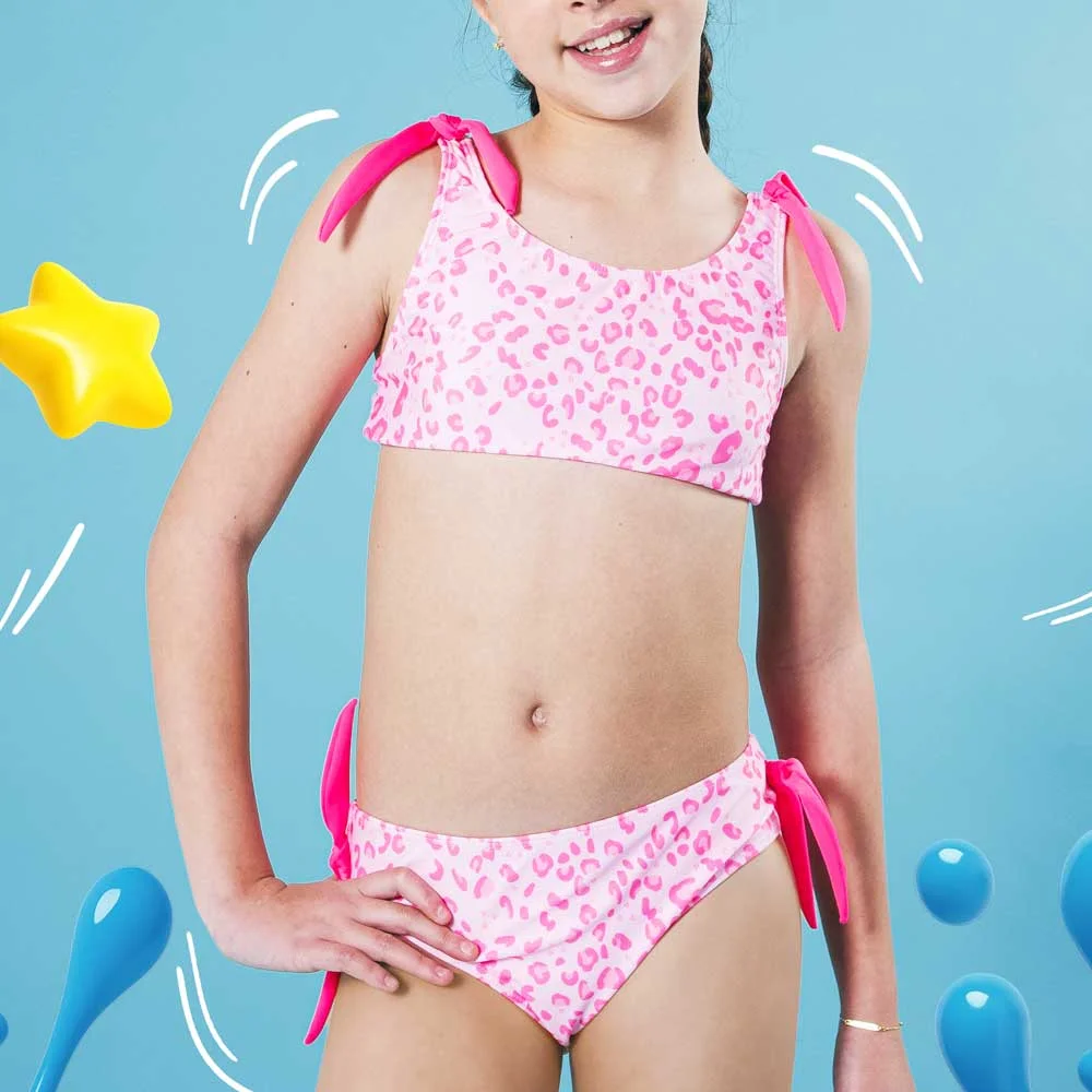 malla niña 2 piezas linea animal print