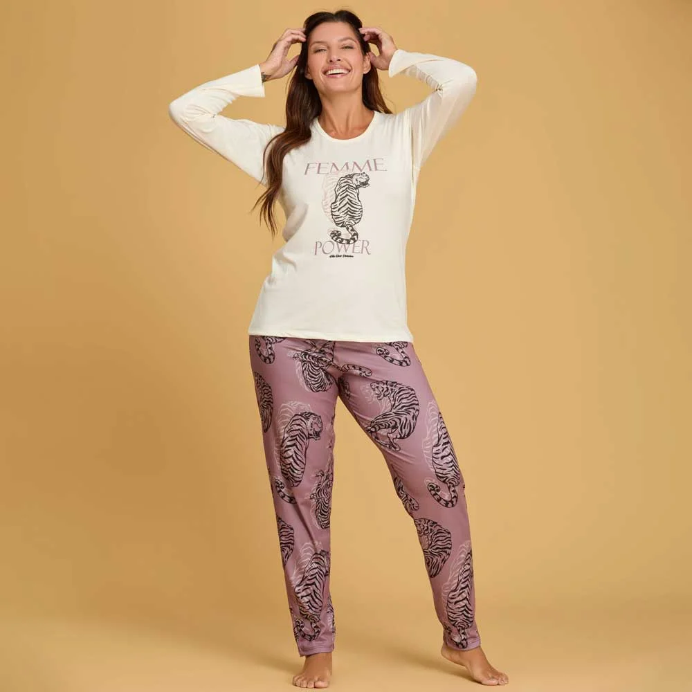 PIJAMA M/L CASACA LISA - Imagen 2