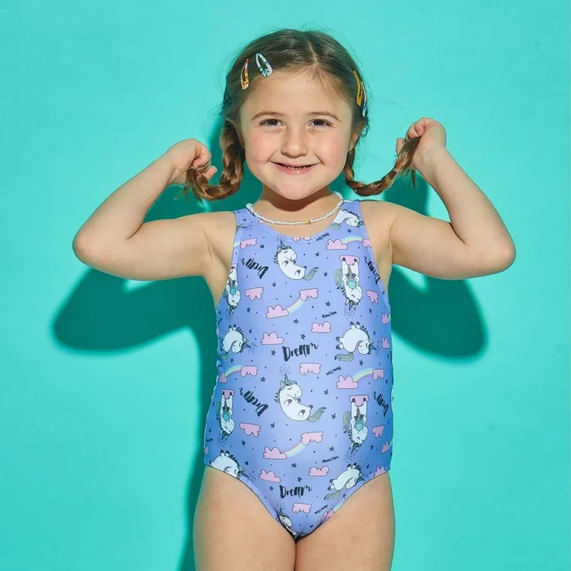 Malla niña entera unicornio