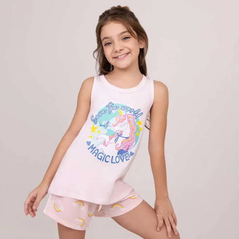 Alternative view of pijama musc.niña so magic love