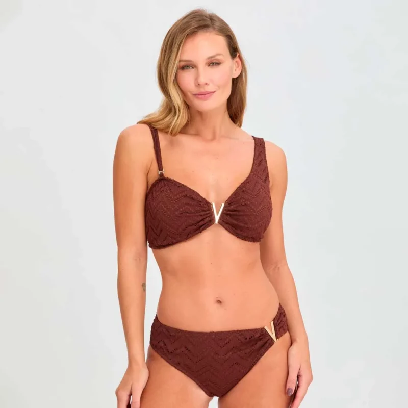bikini c/textura herrajes en hombro