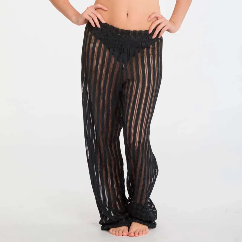 Alternative view of pantalon texturado calado liso