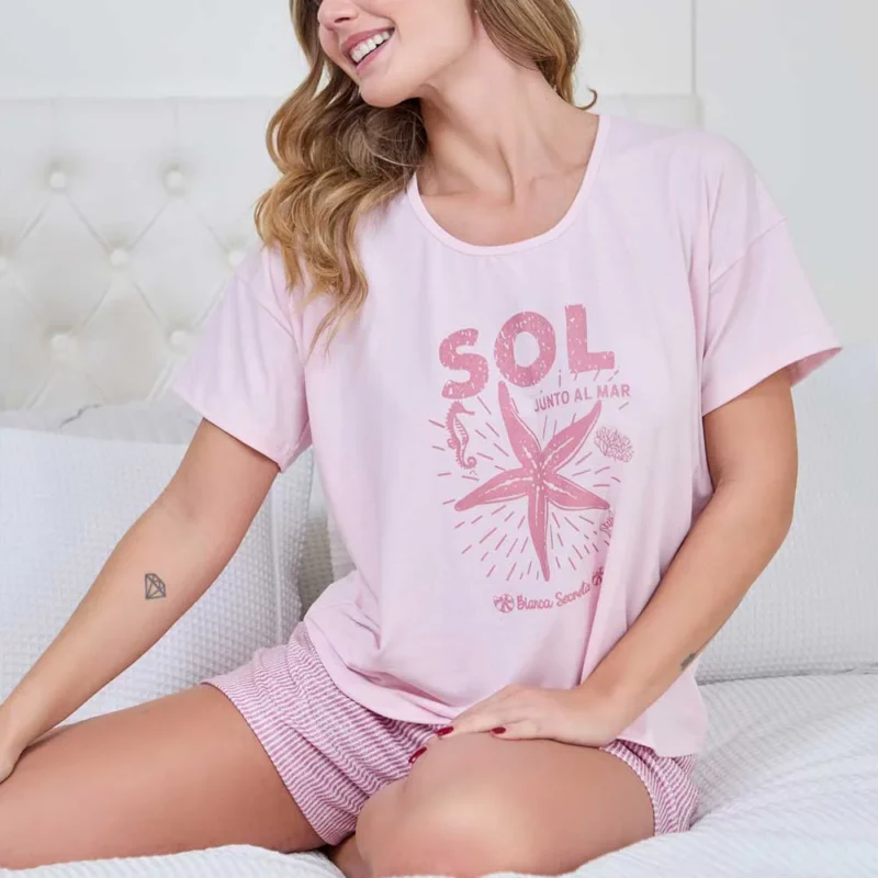 Alternative view of pijama en modal m/corta