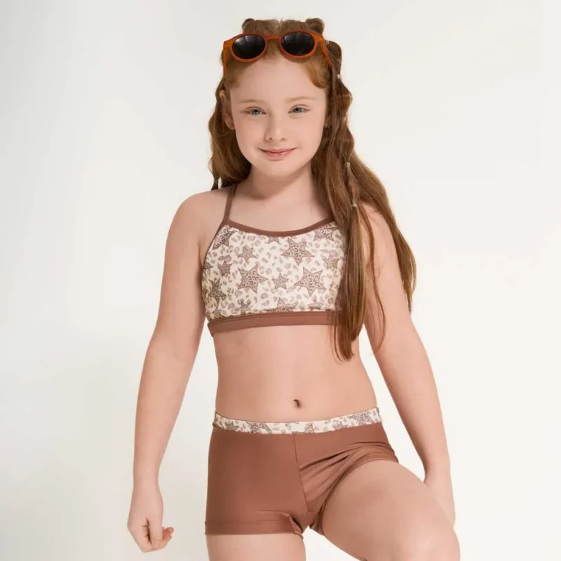 bikini top estampado +short