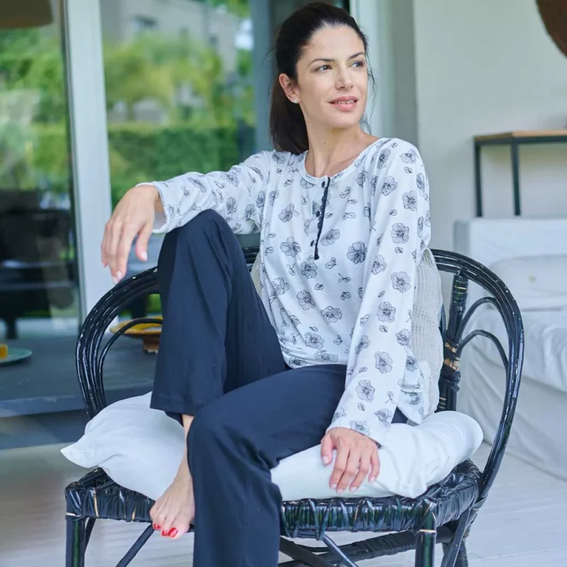 pijama m/l pantalon estampado