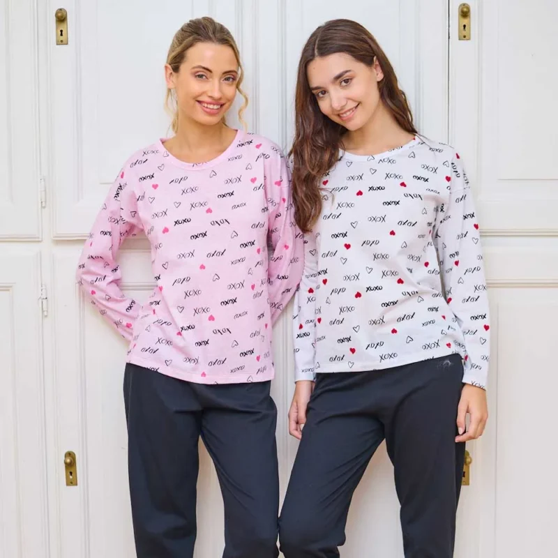 PIJAMA M/L PANTALON LISO