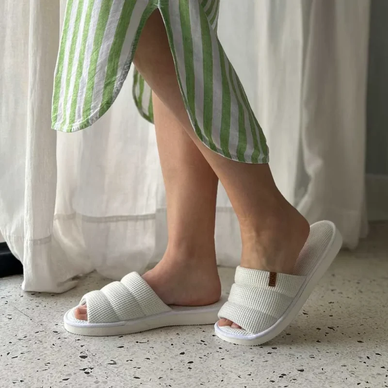 pantufla hombre wafle canelon