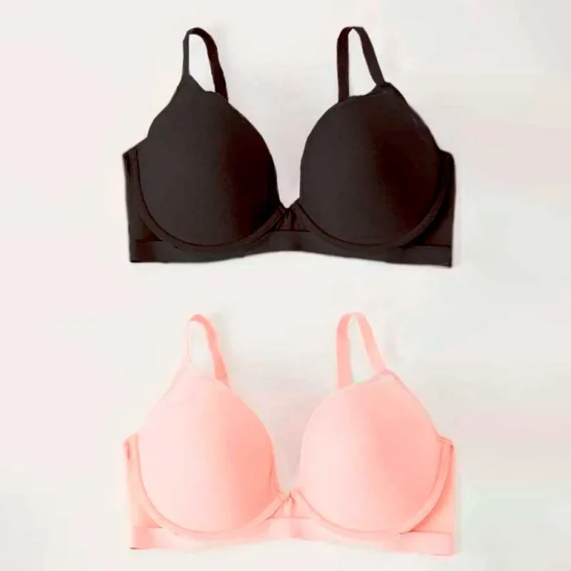 2 Corpiños taza soft (ROSA y NEGRO)